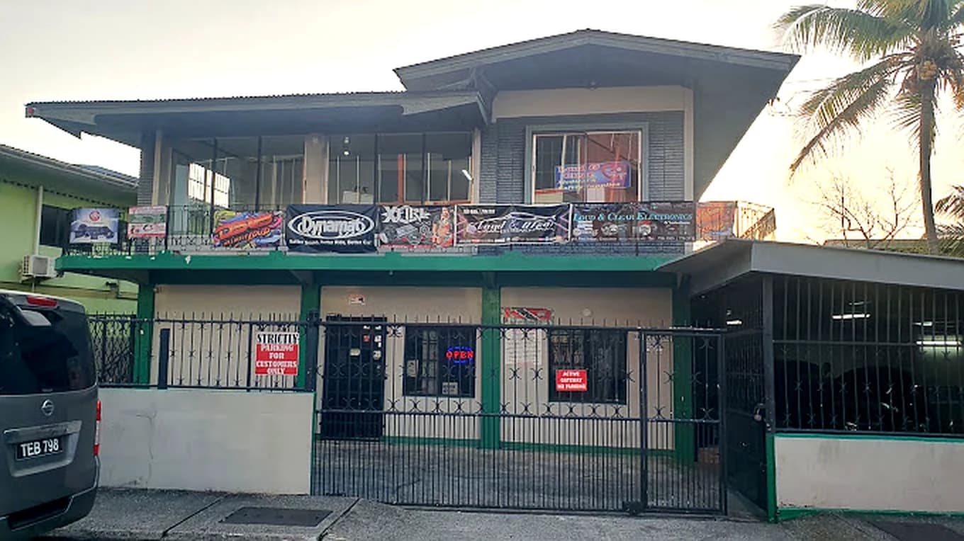 The Loud & Clear Electronics shopfront at 11 Yves Street, Chaguanas